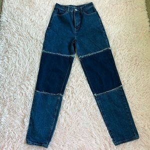 Nasty Gal High Waist Distress Denim
